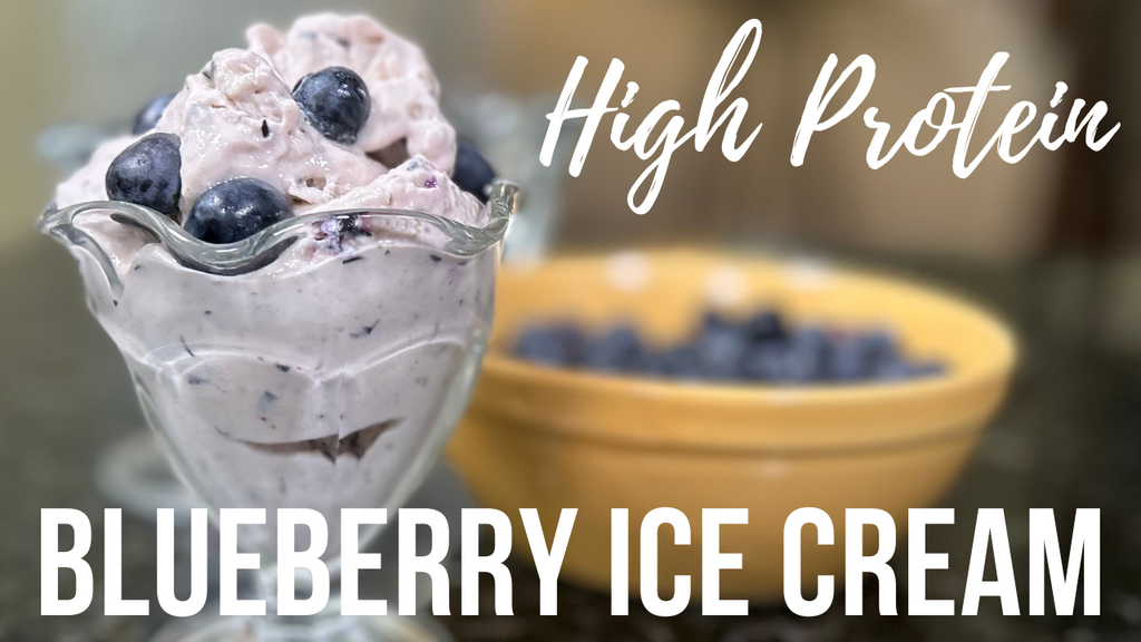 High Protein Blueberry Ice Cream |  Cottage Cheese