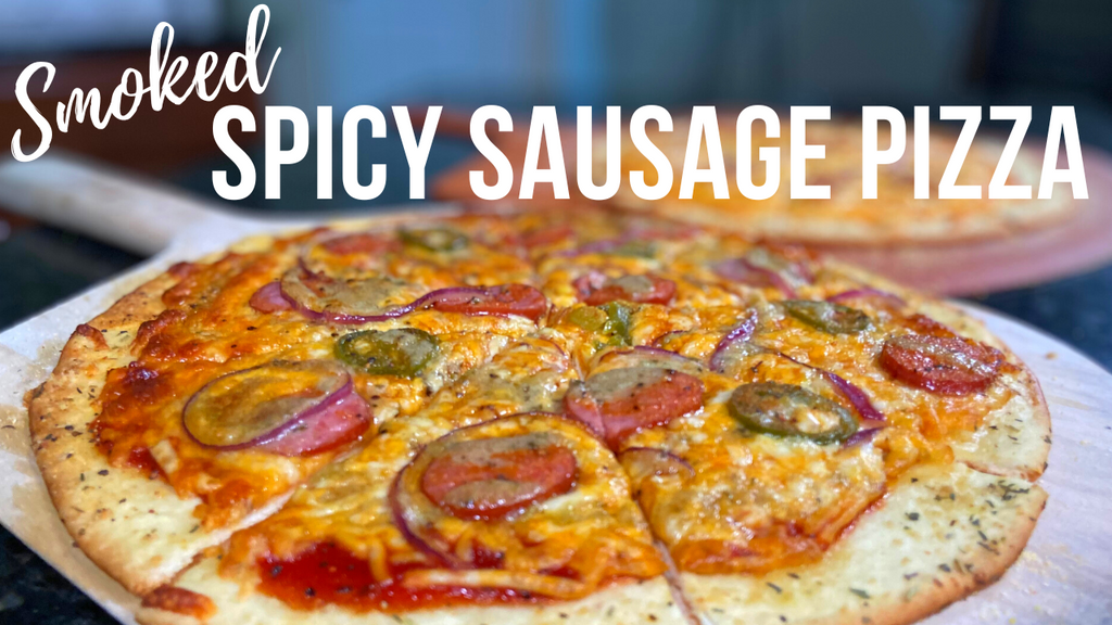 Smoked Pizza | Sausage, Red Onions and Jalapenos